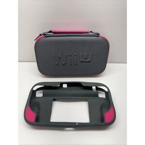Nintendo Wii U Officially Licensed Gamepad Protective Case Bundle Gray/Pink